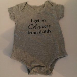 I Get My Charm From Daddy Onesie  Size 3-6 Months